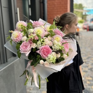  Букет Сезонный с Георгинами