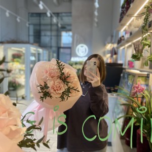 Букет Роза/Эвкалипт