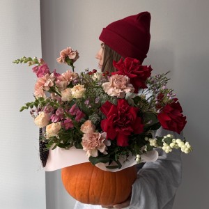Композиция в тыкве «Осенняя»