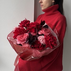 Букет Красный с котинусом
