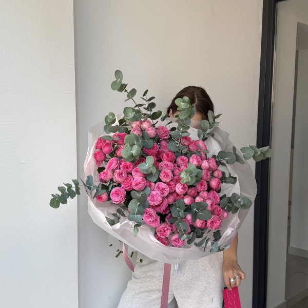 ВАУ-букет из пионовидных малиновых                                                                                                                                                                                                                 ВАУ-букет из пионовидных малиновых