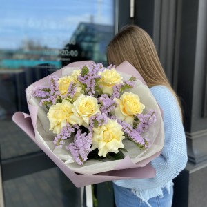        Букет Статица/Роза