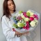                                                                                                  Дофаминовый букет с пионами